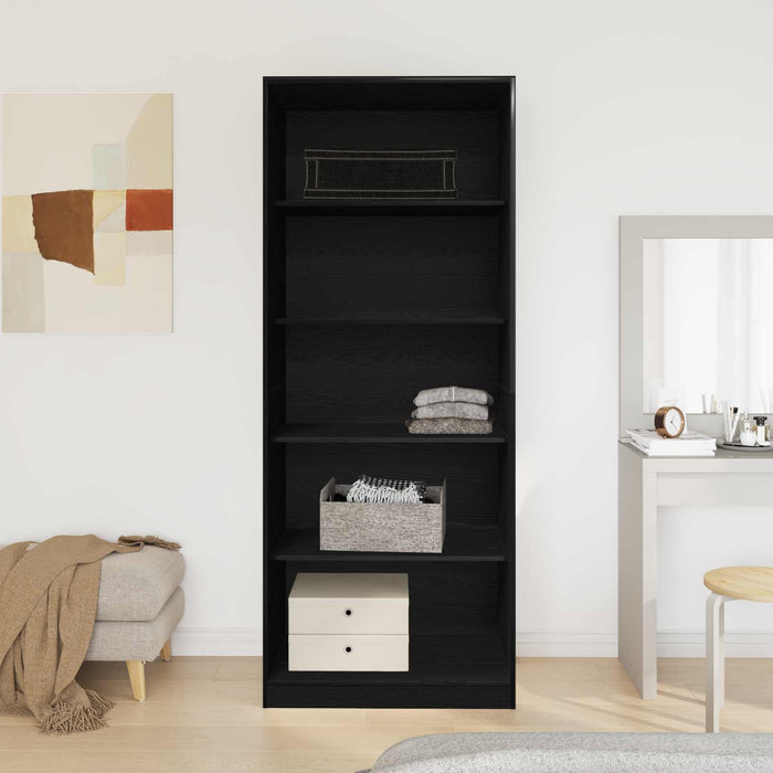 Dulap cu raft Stejar Negru 80 x 50 x 200 cm Lemn compozit WALTI