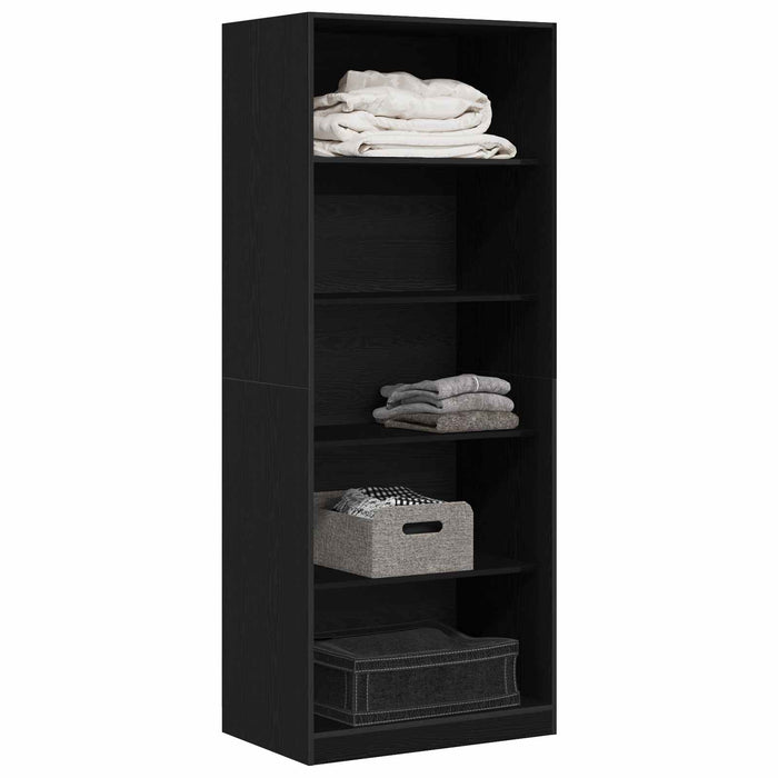 Dulap cu raft Stejar Negru 80 x 50 x 200 cm Lemn compozit WALTI