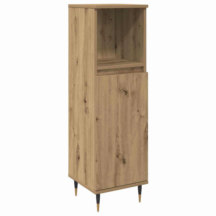 Set de mobilier pentru baie cu raft 3 pcs Stejar Artizanal - WALTI WALTI