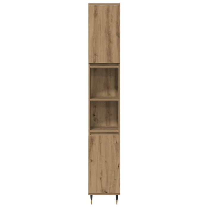 Set de mobilier pentru baie cu raft 3 pcs Stejar Artizanal - WALTI WALTI