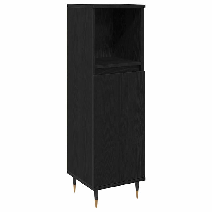 Set mobilă baie vidaXL 3 piese Stejar negru Lemn stratificat - WALTI WALTI