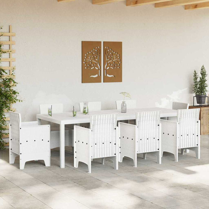 Masă de Grădină Alb 250 x 100 x 73 cm poliratan WALTI