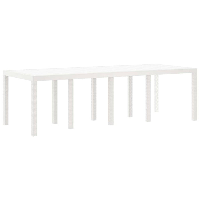 Masă de Grădină Alb 250 x 100 x 73 cm poliratan WALTI
