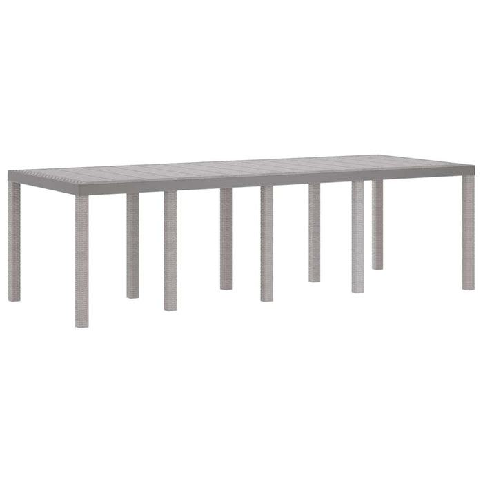 Masă de Grădină Gri deschis 250 x 100 x 73 cm poliratan WALTI