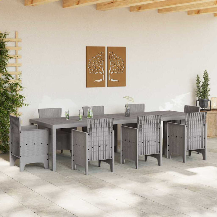 Masă de Grădină Gri deschis 300 x 100 x 73 cm poliratan WALTI