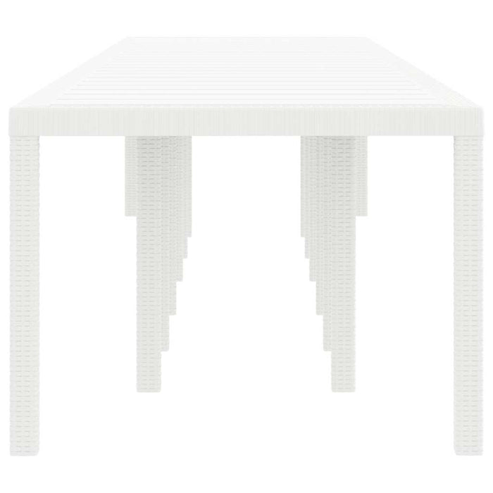 Masă de Grădină Alb 400 x 100 x 73 cm poliratan WALTI