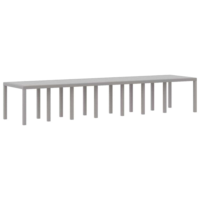 Masă de Grădină Gri deschis 400 x 100 x 73 cm poliratan WALTI