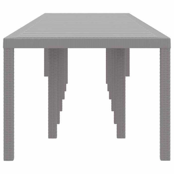 Masă de Grădină Gri deschis 400 x 100 x 73 cm poliratan WALTI