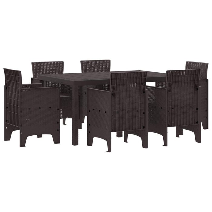 Set de masă pentru grădină 7 pcs Maro Ratan Polt - WALTI WALTI