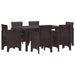 Set de masă pentru grădină 7 pcs Maro Ratan Polt - WALTI WALTI