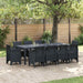 Set Masă Grădină 11 pcs Antracit 250 x 100 x 73 cm Poliratan - WALTI WALTI