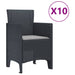 Set Masă Grădină 11 pcs Antracit 250 x 100 x 73 cm Poliratan - WALTI WALTI