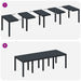 Set Masă Grădină 11 pcs Antracit 250 x 100 x 73 cm Poliratan - WALTI WALTI