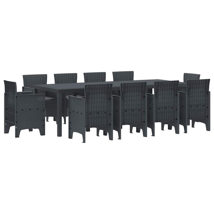 Set de Dining pentru Grădină 11 pcs Antracit 250 x 100 x 73 cm - WALTI WALTI