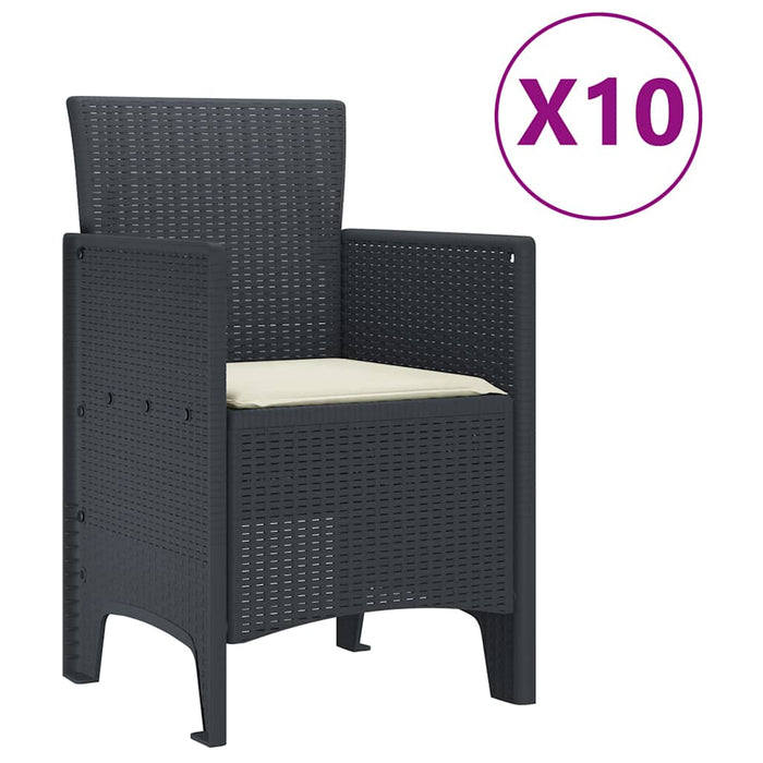 Set de Masă de Grădină 11 pcs Antracit 250 x 100 x 73 cm - WALTI WALTI