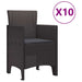 Set de dining pentru grădină 11 pcs Maro 250 x 100 x 73 cm - WALTI WALTI