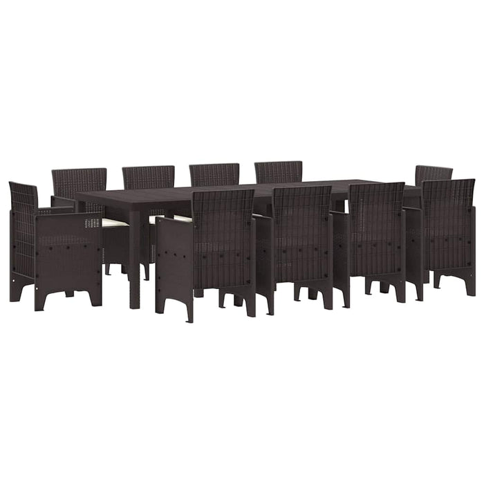 Set dining grădină 11 pcs Maro 250 x 100 x 73 cm Poliratan - WALTI WALTI