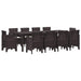Set dining grădină 11 pcs Maro 250 x 100 x 73 cm Poliratan - WALTI WALTI
