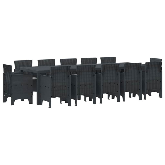 Set de masă de grădină cu perne 13 pcs Antracit și gri deschis - WALTI WALTI