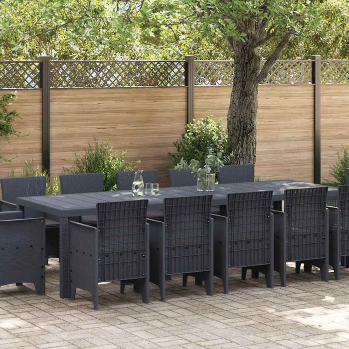 Set de masă pentru grădină 13 pcs Antracit 300 x 100 x 73 cm - WALTI WALTI