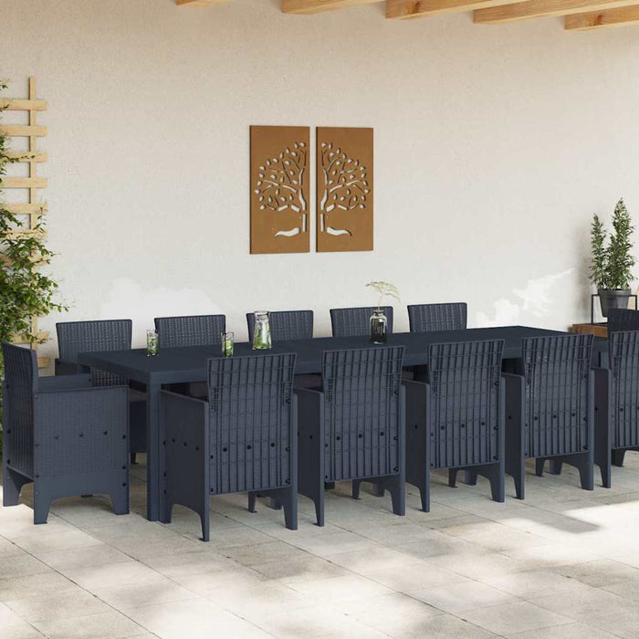 Set de masă pentru grădină 13 pcs Antracit 300 x 100 x 73 cm - WALTI WALTI