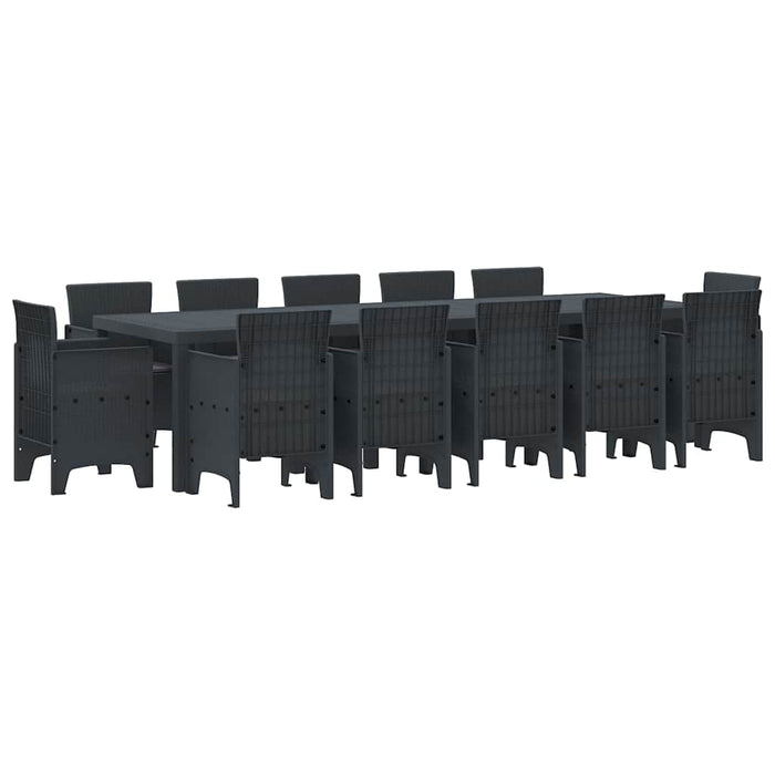 Set de masă pentru grădină 13 pcs Antracit 300 x 100 x 73 cm - WALTI WALTI