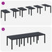 Set de masă pentru grădină 13 pcs Antracit mare Polyrattan - WALTI WALTI
