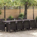 Set de masă pentru grădină cu pernă 13 pcs Maro și gri deschis - WALTI WALTI