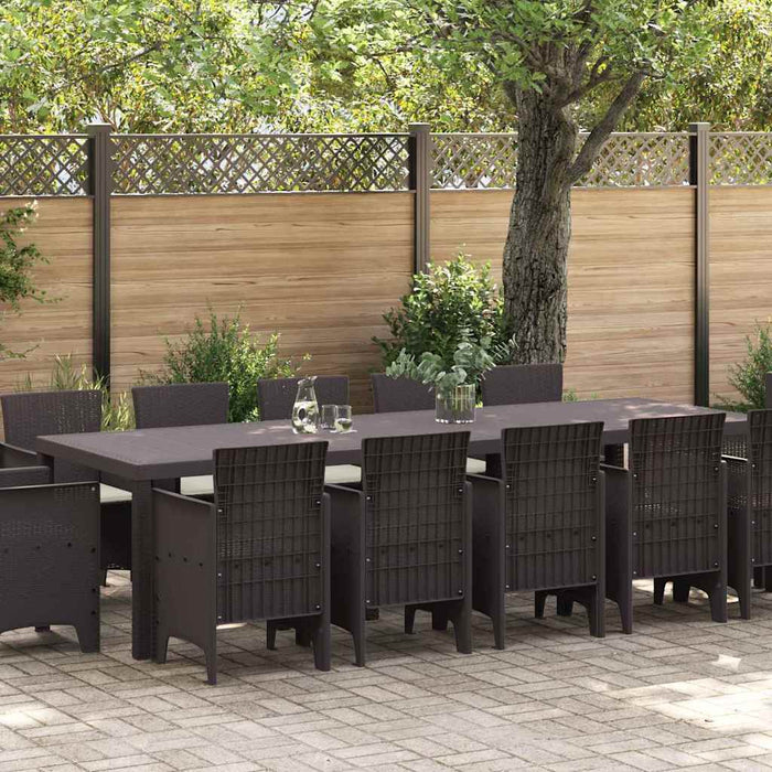 Set de masă pentru grădină 13 pcs Maro 300 x 100 x 73 cm Ratan - WALTI WALTI