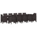 Set de masă pentru grădină 13 pcs Maro 300 x 100 x 73 cm Ratan - WALTI WALTI