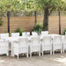 Set de masă pentru grădină 13 pcs Alb și gri deschis mare - WALTI WALTI