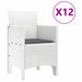 Set de masă pentru grădină cu pernă 13 pcs Alb mare Polyrattan - WALTI WALTI