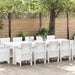 Set de masă pentru grădină 13 pcs Alb Polyrattan și bumbac - WALTI WALTI
