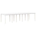 Set de masă pentru grădină 13 pcs Alb Polyrattan și bumbac - WALTI WALTI