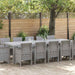 Set de masă pentru grădină 13 buc. Gri deschis Rattan poli - WALTI WALTI