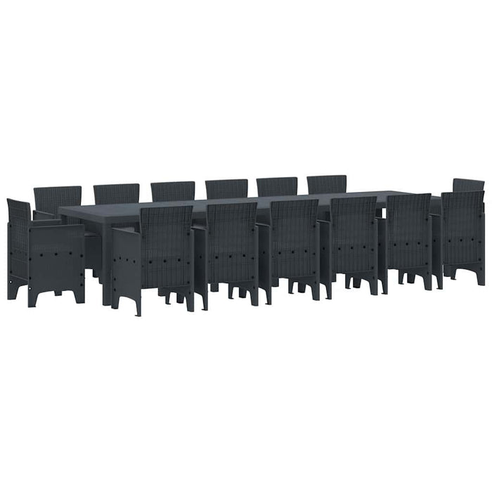 Set Masă Grădină cu Pernițe 15 pcs Antracit - WALTI WALTI