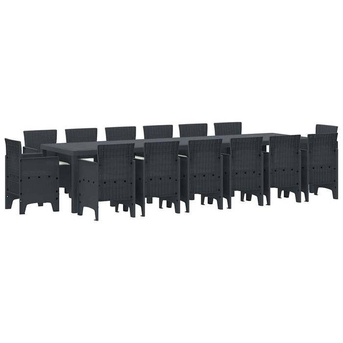 Set de Masă pentru Grădină cu Perne 15 pcs Antracit mare - WALTI WALTI