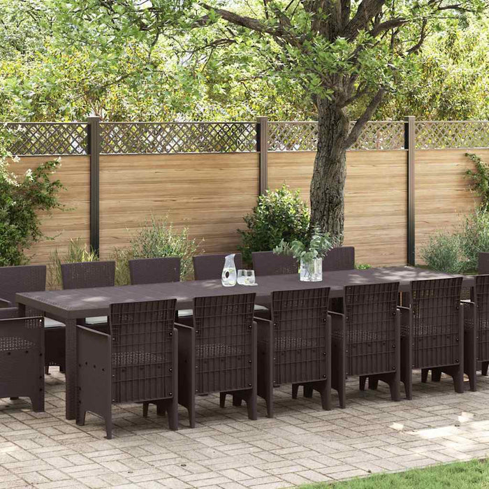 Set de dining pentru grădină 15 pcs Maro mare - WALTI WALTI