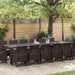 Set de dining pentru grădină 15 pcs Maro mare - WALTI WALTI