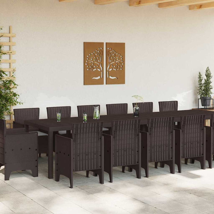 Set de dining pentru grădină 15 pcs Maro mare - WALTI WALTI