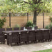 Set de dining pentru grădină 15 pcs Maro mare Poliratan - WALTI WALTI