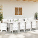 Set de dining pentru grădină 15 pcs Alb mare Poliratan - WALTI WALTI