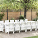Set de dining pentru grădină 15 pcs Alb 14 locuri Ratan, Metal - WALTI WALTI