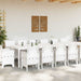 Set de dining pentru grădină 15 pcs Alb 14 locuri Ratan, Metal - WALTI WALTI
