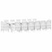 Set de masă de grădină 15 pcs Alb mare Ratan plastic și metal - WALTI WALTI