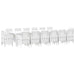 Set Dining Grădină 15 pcs Alb mare Ratan poli, Metal - WALTI WALTI