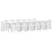 Set Dining Grădină 15 pcs Alb mare Ratan poli, Metal - WALTI WALTI