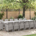 Set de Masă pentru Grădină 15 pcs Gri deschis mare Ratan, Metal - WALTI WALTI