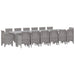 Set de Masă pentru Grădină 15 pcs Gri deschis mare Ratan, Metal - WALTI WALTI