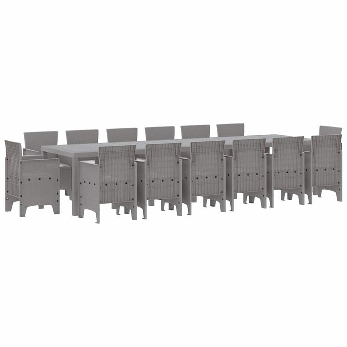 Set de Masă Grădină 15 pcs Gri deschis - WALTI WALTI